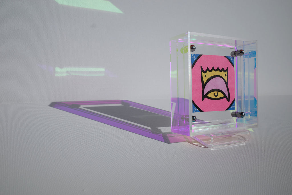 Crescent Moustache - Framed Post-it Note