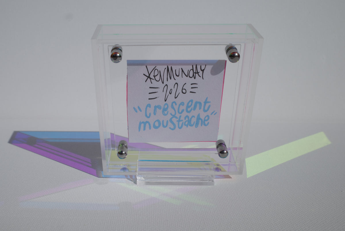 Crescent Moustache - Framed Post-it Note