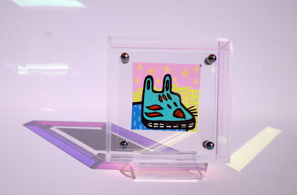 City Cat - Framed Post-it Note