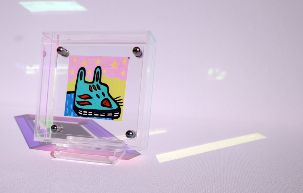 City Cat - Framed Post-it Note