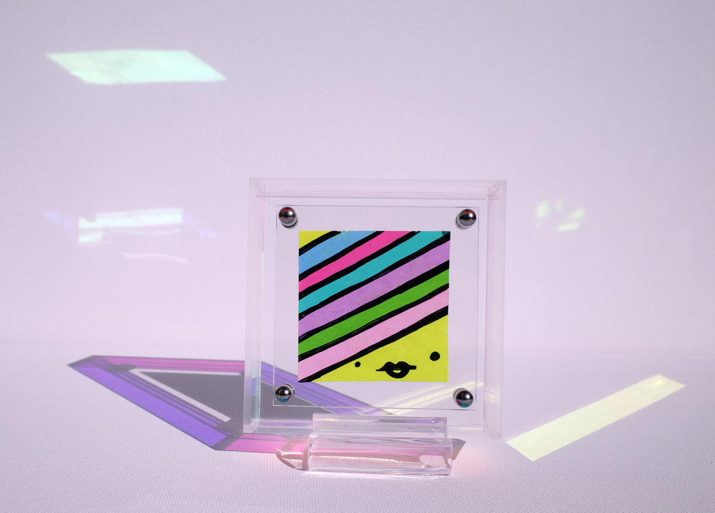 Rainbow Stripes - Framed Post-it Note