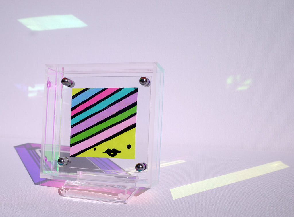 Rainbow Stripes - Framed Post-it Note