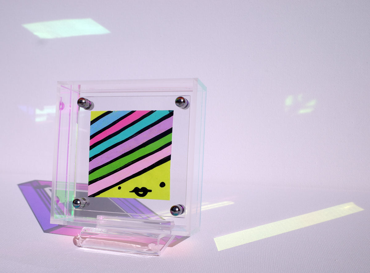 Rainbow Stripes - Framed Post-it Note