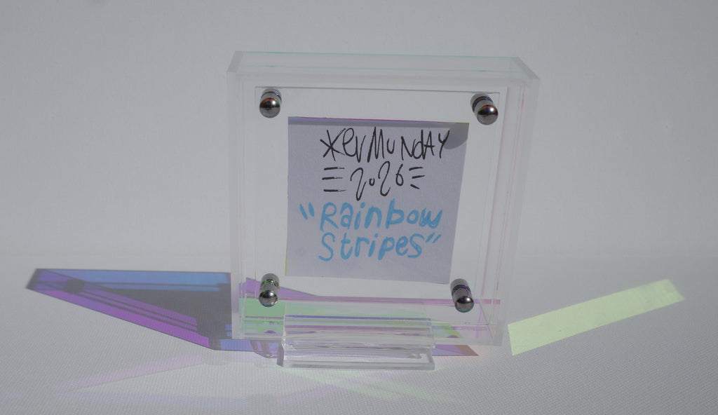Rainbow Stripes - Framed Post-it Note