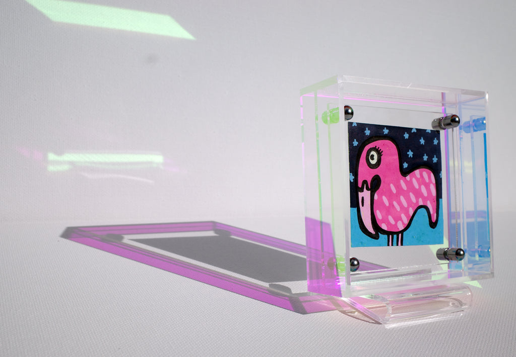 Flamingo & Stars - Framed Post-it Note