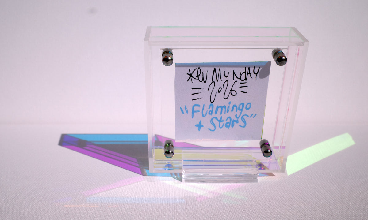 Flamingo & Stars - Framed Post-it Note