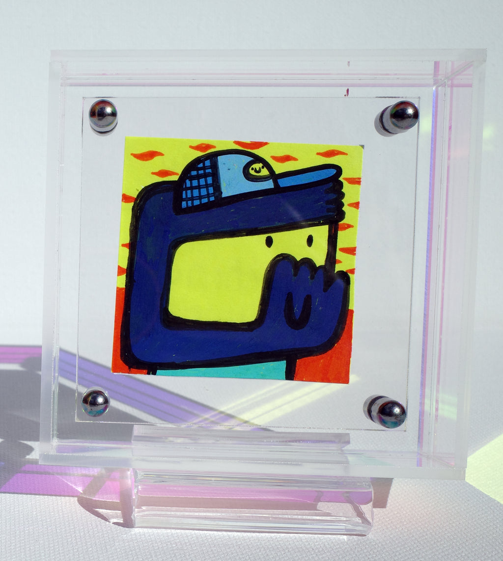 Watching the World Go By - Framed Post-it Note
