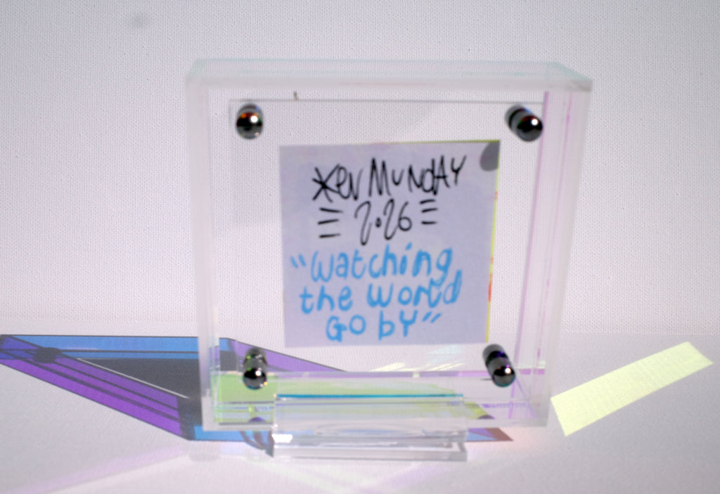 Watching the World Go By - Framed Post-it Note