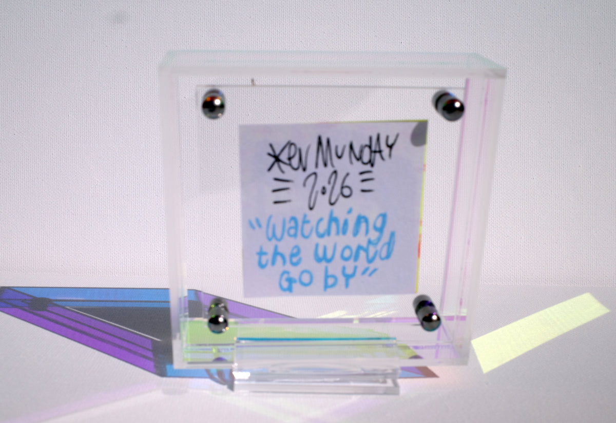 Watching the World Go By - Framed Post-it Note