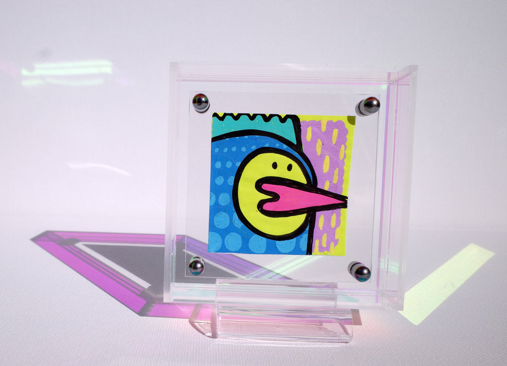 Disco Chicken - Framed Post-it Note