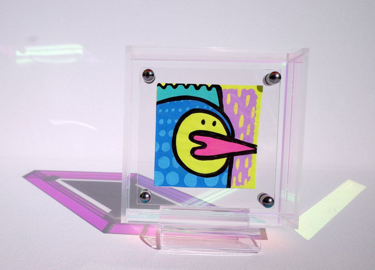 Disco Chicken - Framed Post-it Note
