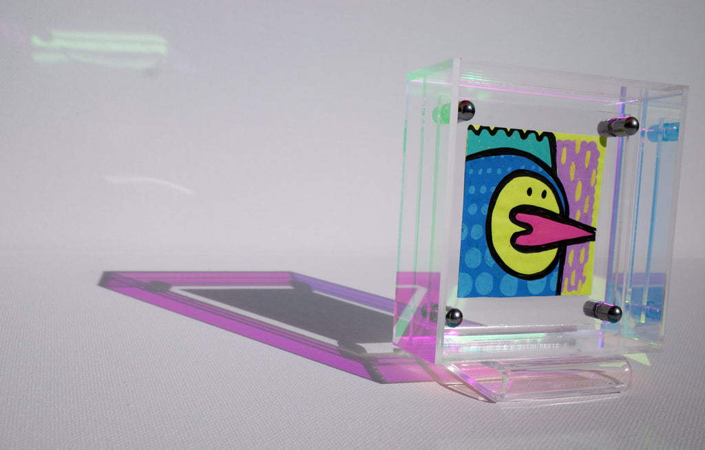Disco Chicken - Framed Post-it Note