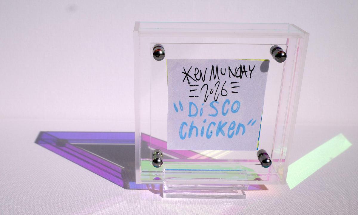 Disco Chicken - Framed Post-it Note