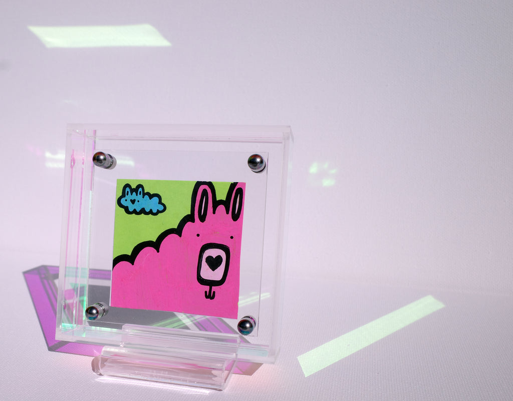 Cloud Llama - Framed Post-it Note