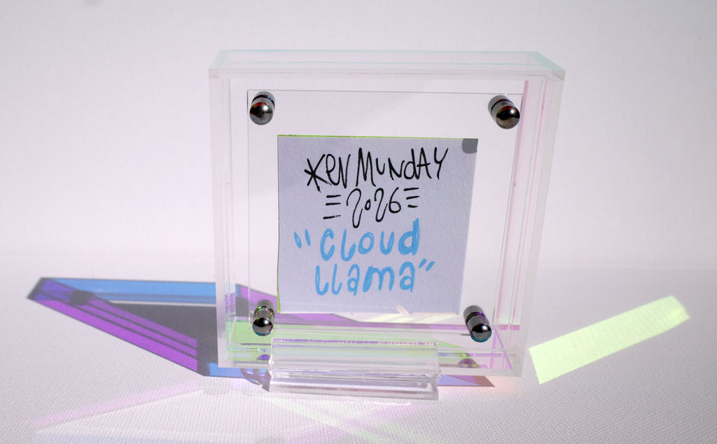 Cloud Llama - Framed Post-it Note