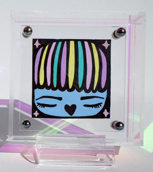 Rainbow Fringe - Framed Post-it Note