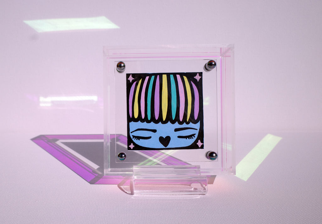 Rainbow Fringe - Framed Post-it Note