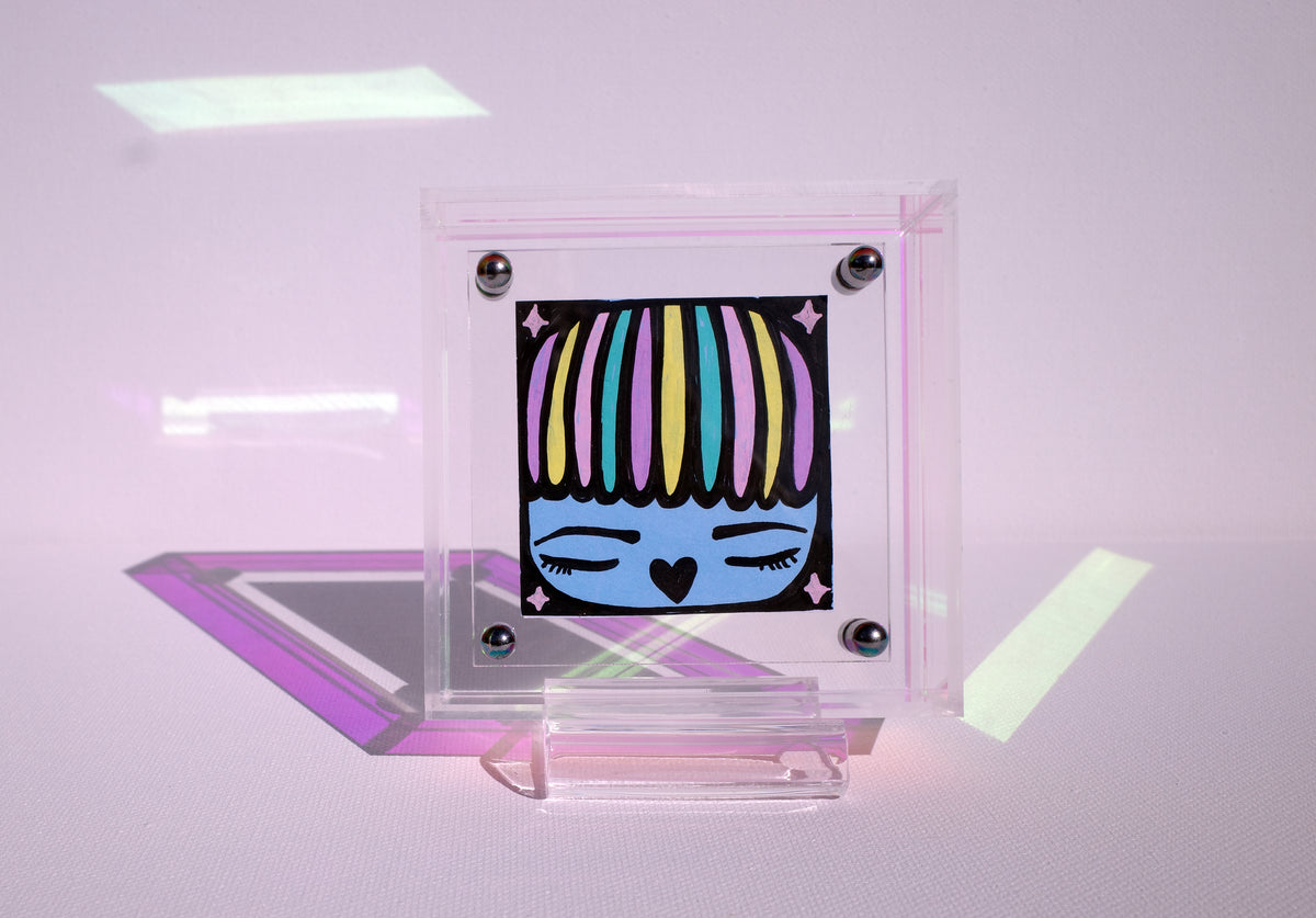 Rainbow Fringe - Framed Post-it Note