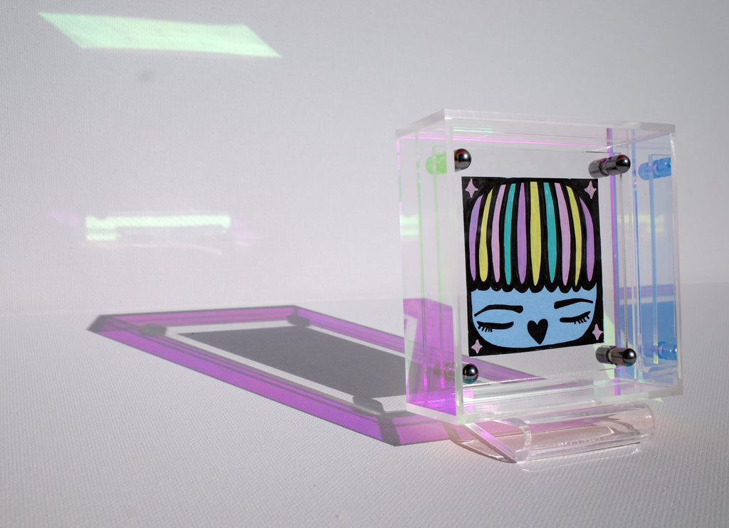 Rainbow Fringe - Framed Post-it Note