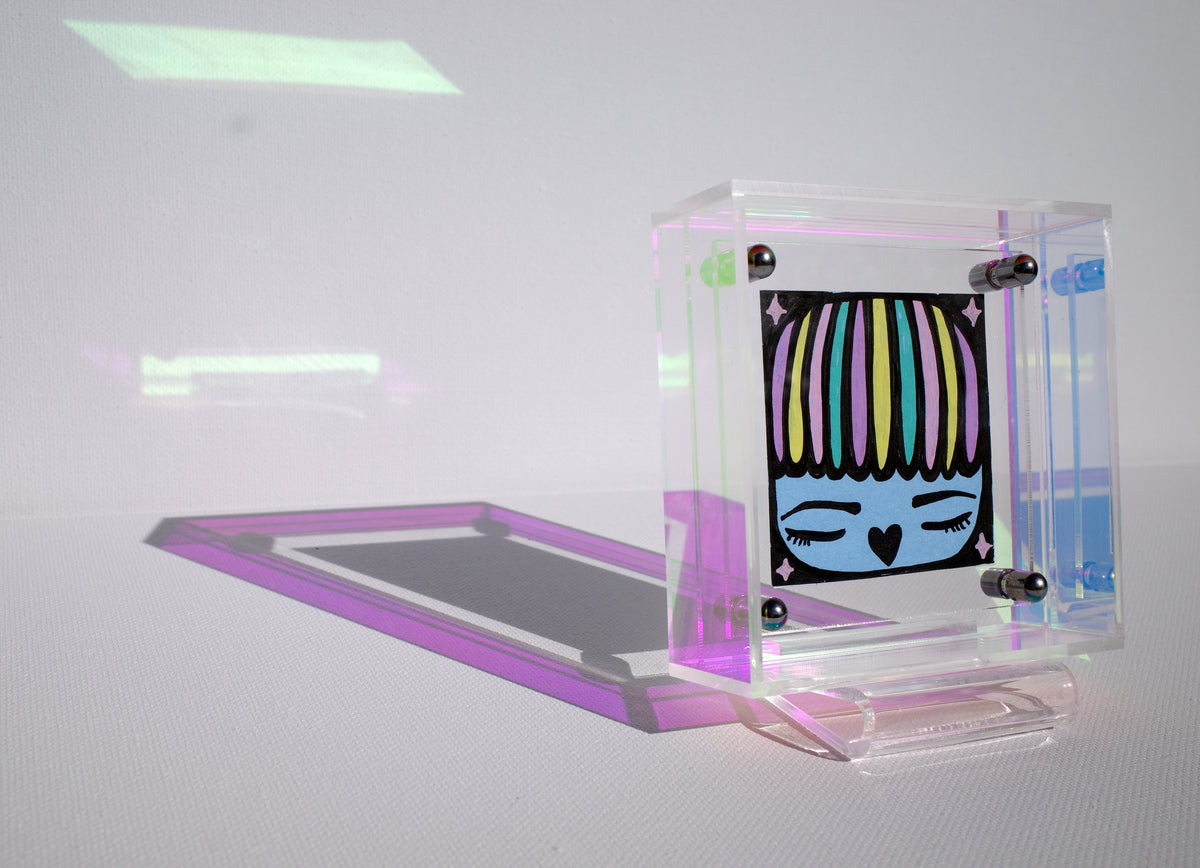 Rainbow Fringe - Framed Post-it Note