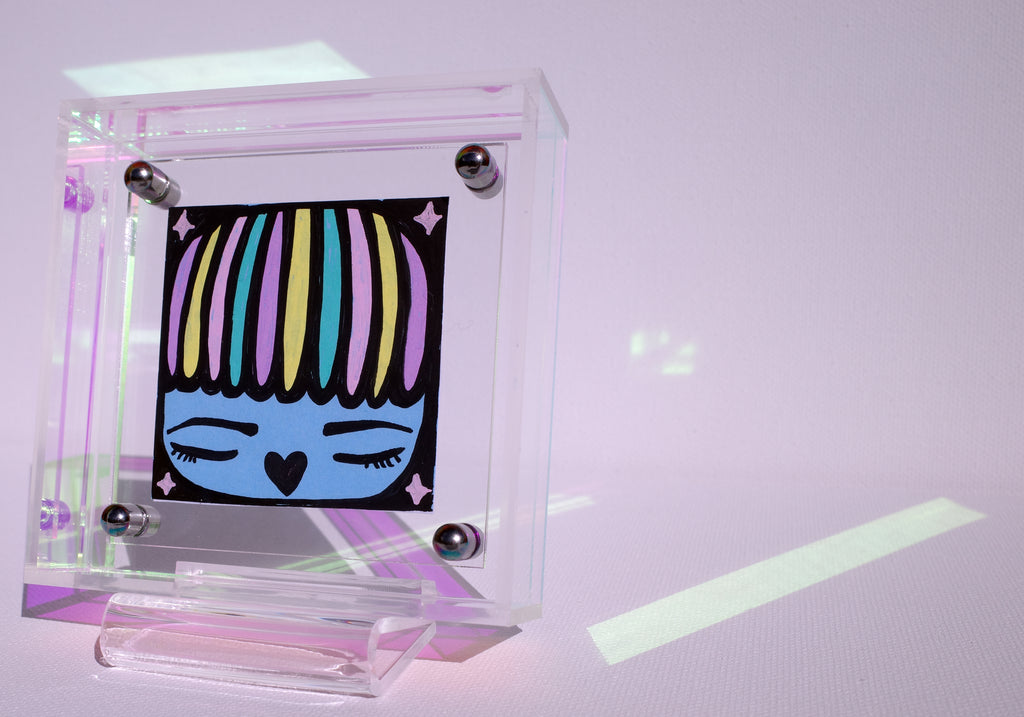 Rainbow Fringe - Framed Post-it Note
