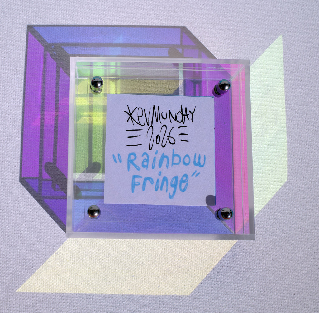 Rainbow Fringe - Framed Post-it Note