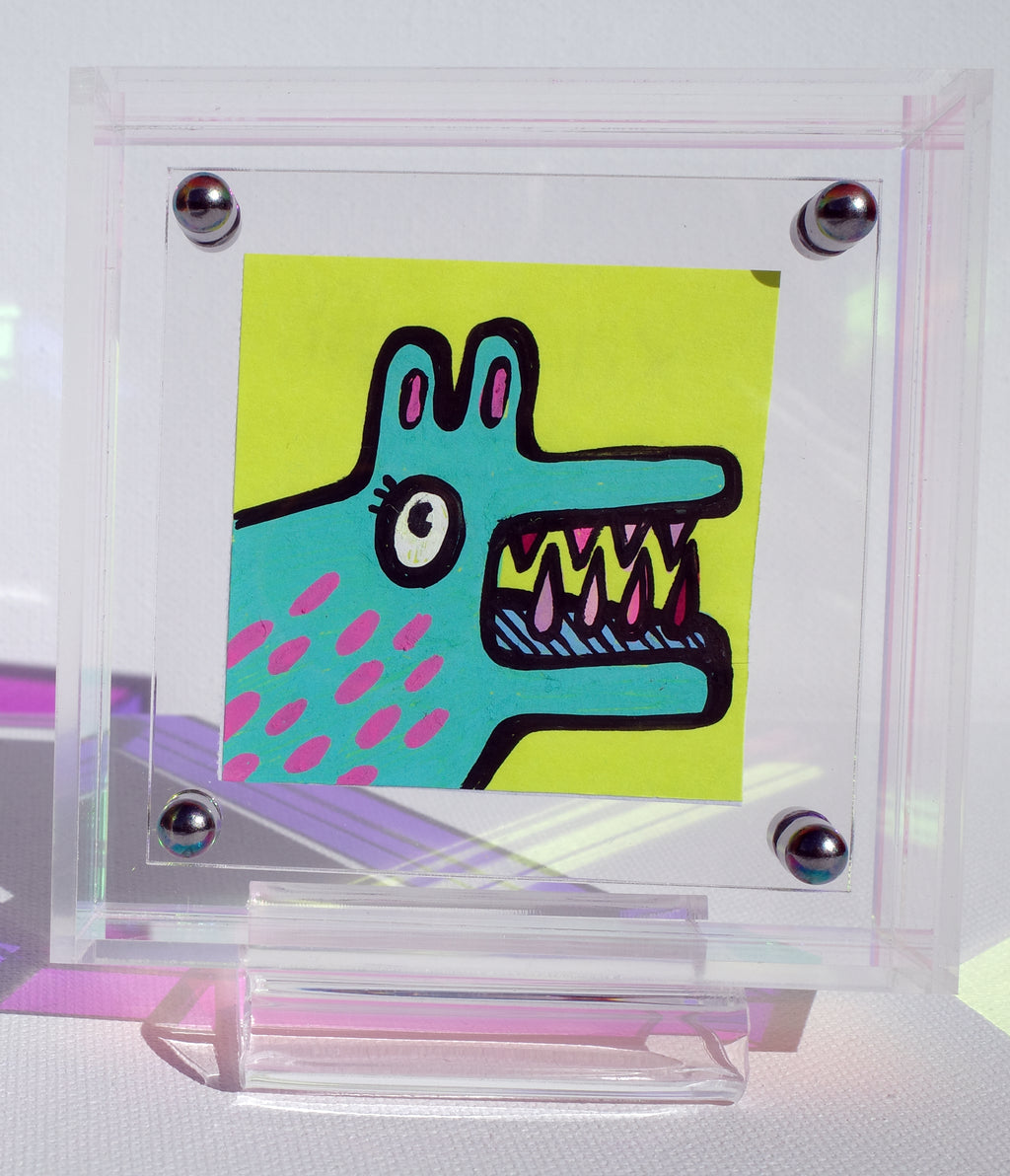 Gem Teeth - Framed Post-it Note