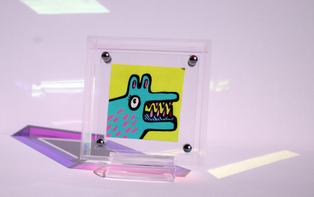 Gem Teeth - Framed Post-it Note