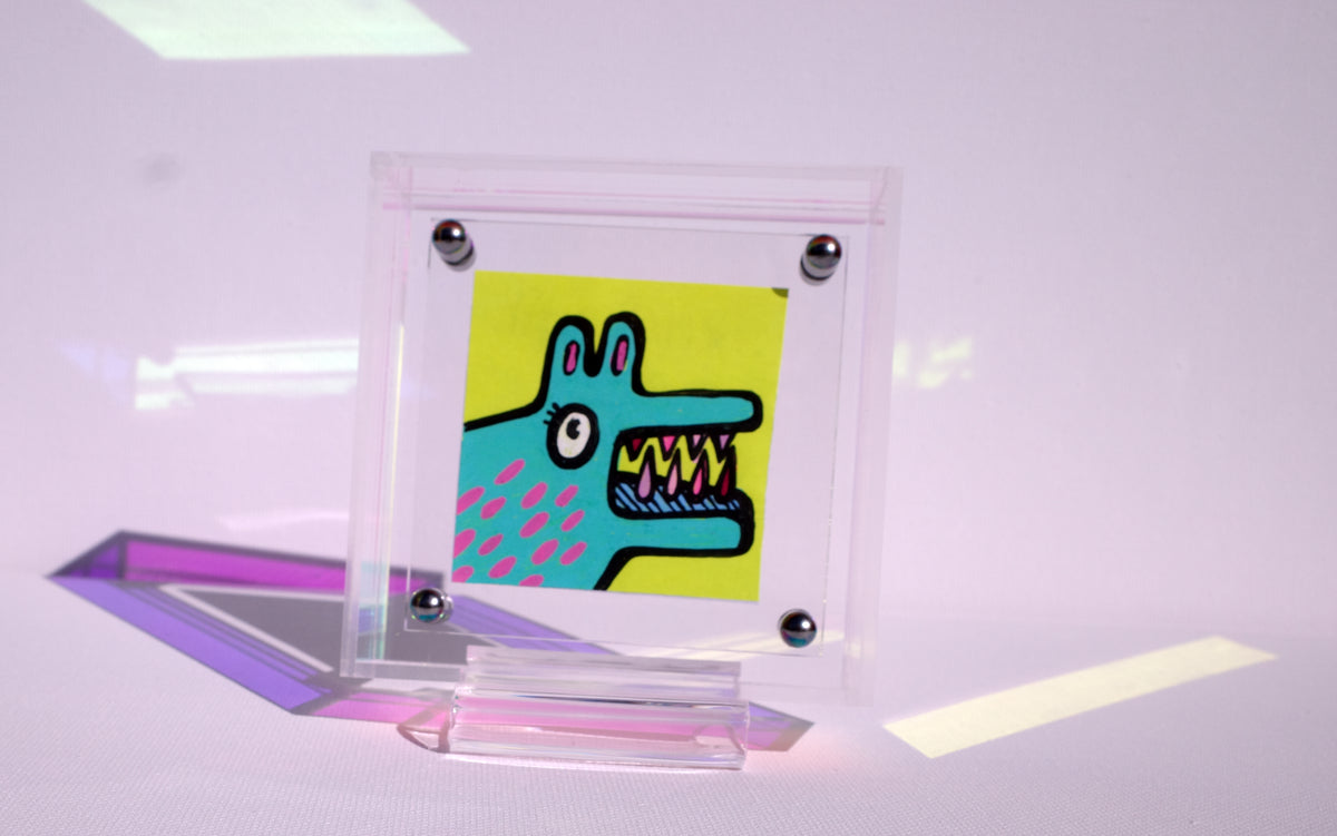 Gem Teeth - Framed Post-it Note