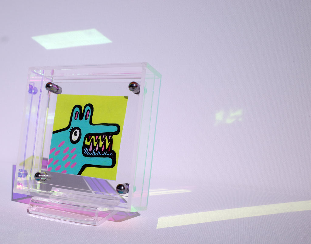 Gem Teeth - Framed Post-it Note