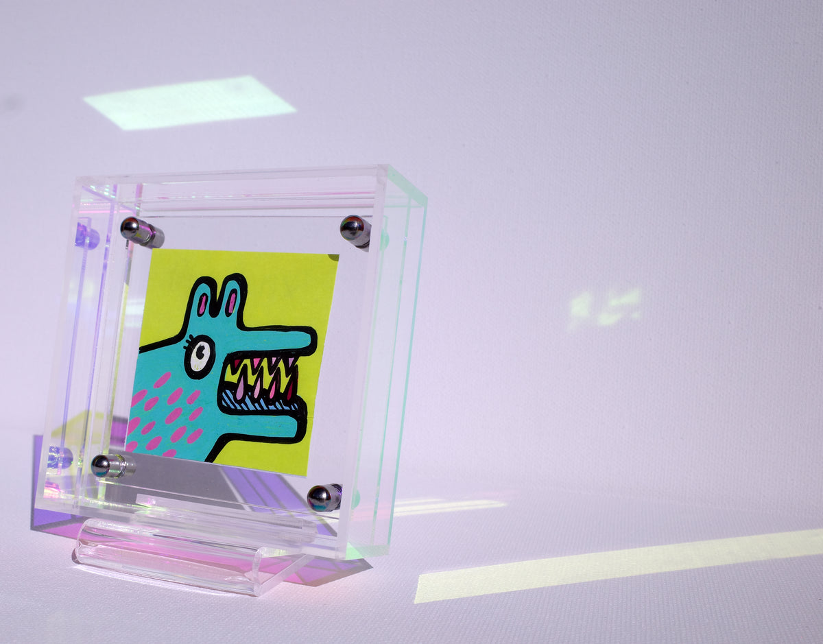 Gem Teeth - Framed Post-it Note