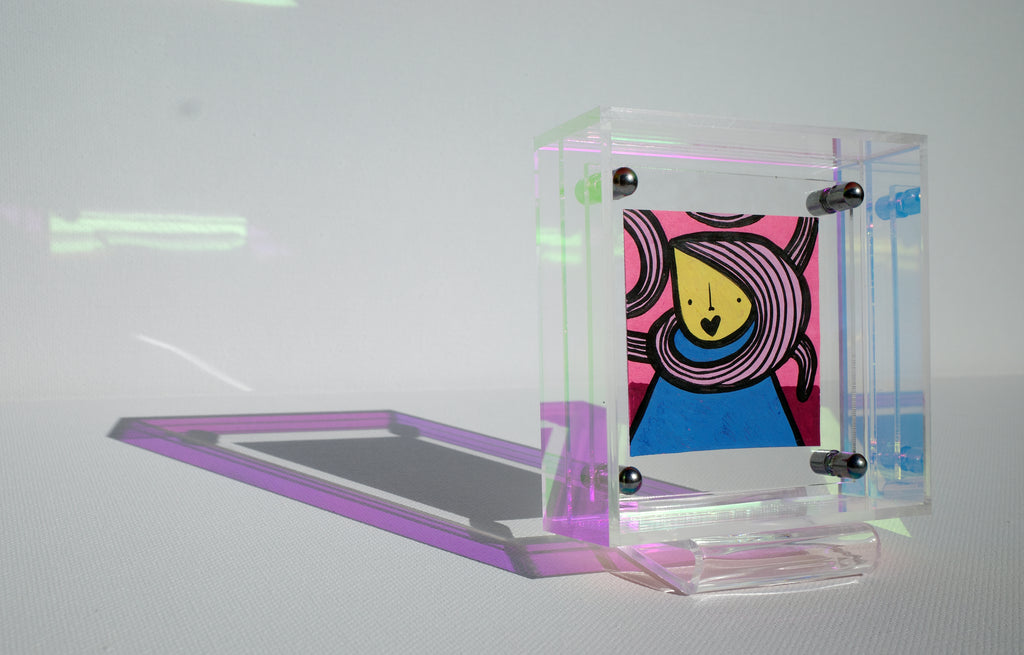 Hair Waves - Framed Post-it Note