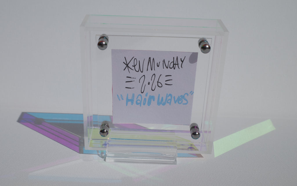 Hair Waves - Framed Post-it Note
