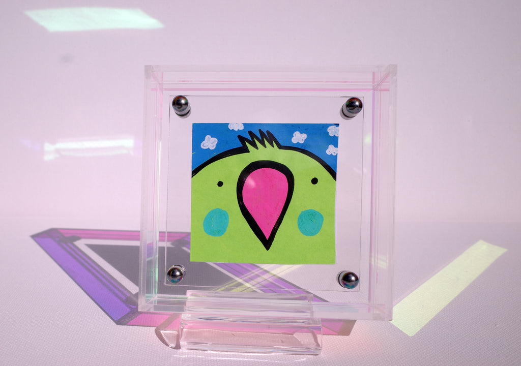 Mount Budgie - Framed Post-it Note