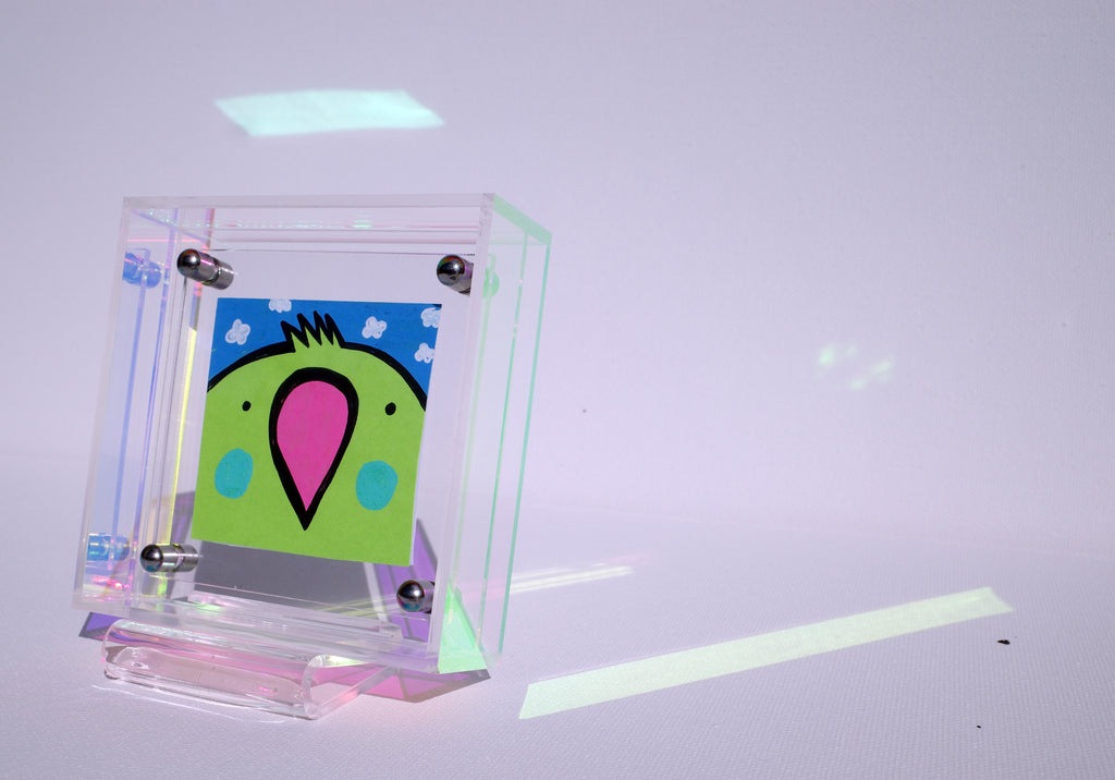 Mount Budgie - Framed Post-it Note
