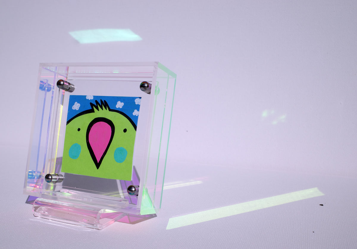 Mount Budgie - Framed Post-it Note