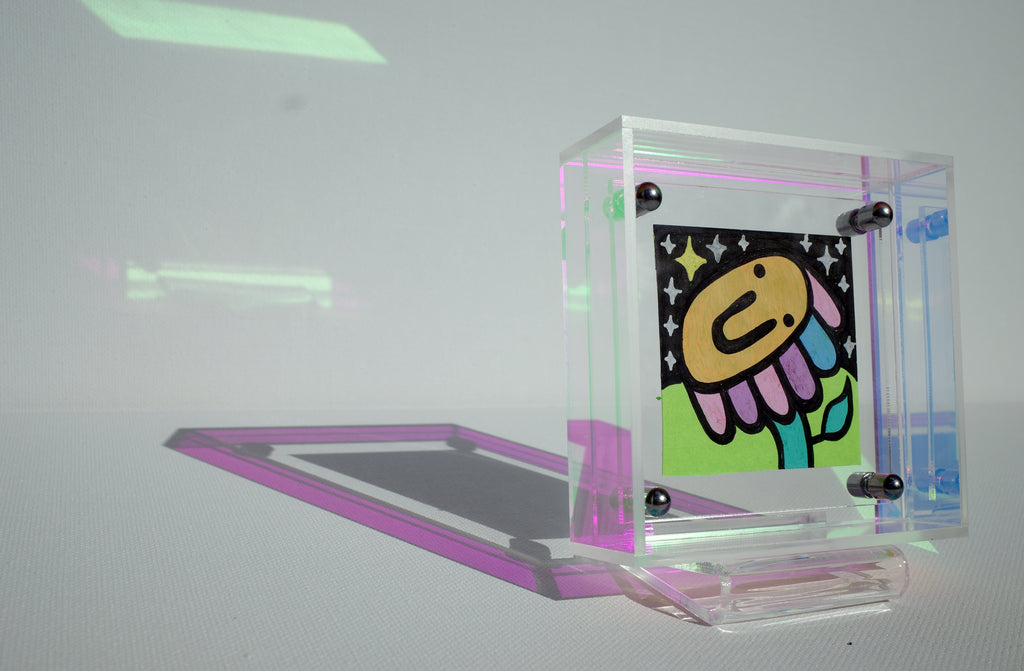 Flower & Stars - Framed Post-it Note