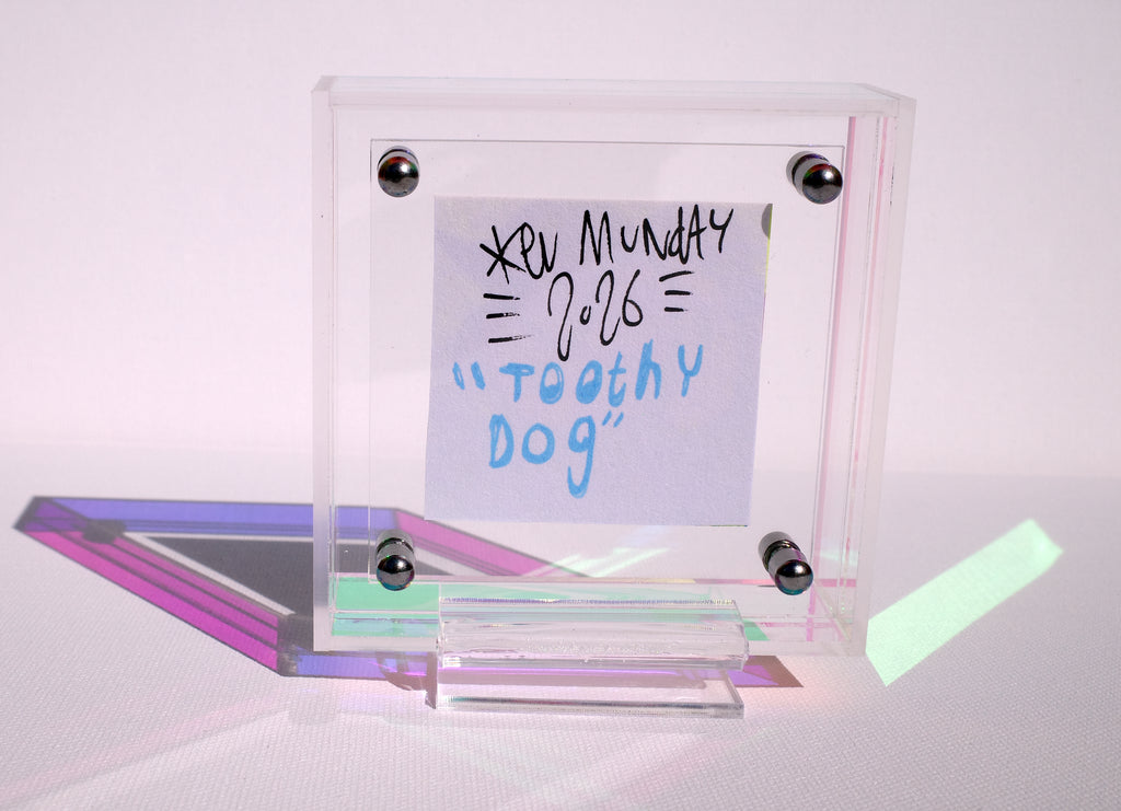 Toothy Dog - Framed Post-it Note