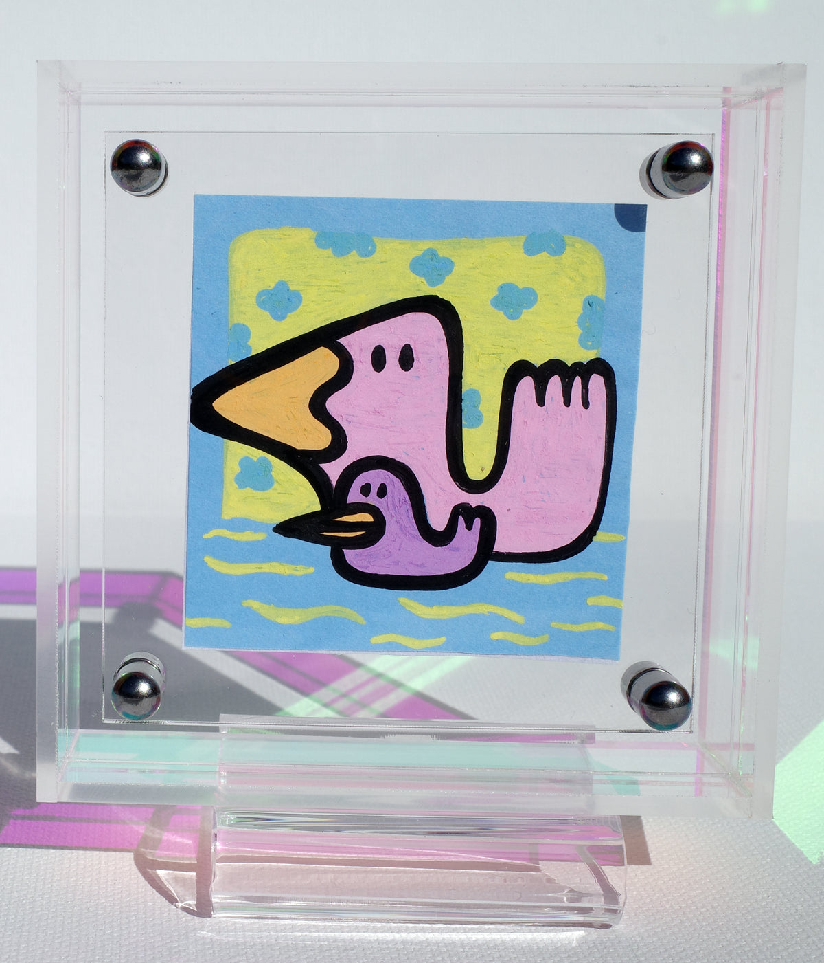 Swimming Lesson - Framed Post-it Note
