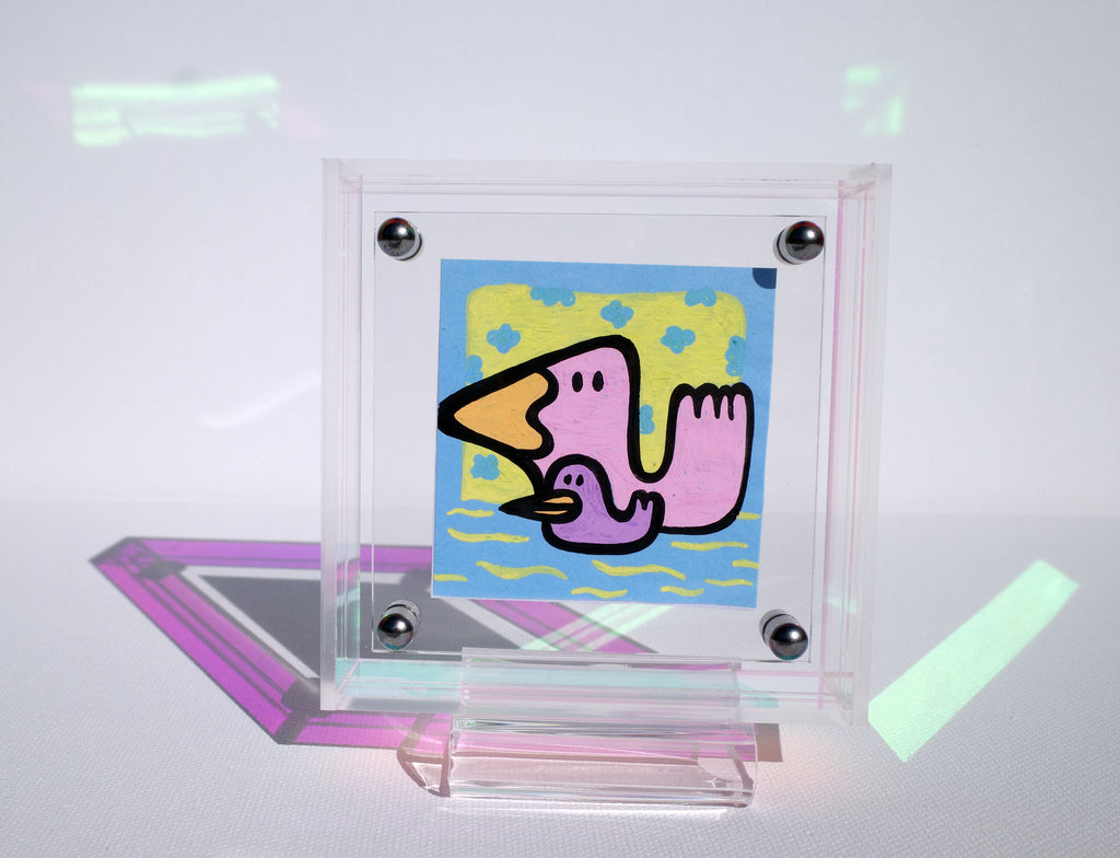 Swimming Lesson - Framed Post-it Note
