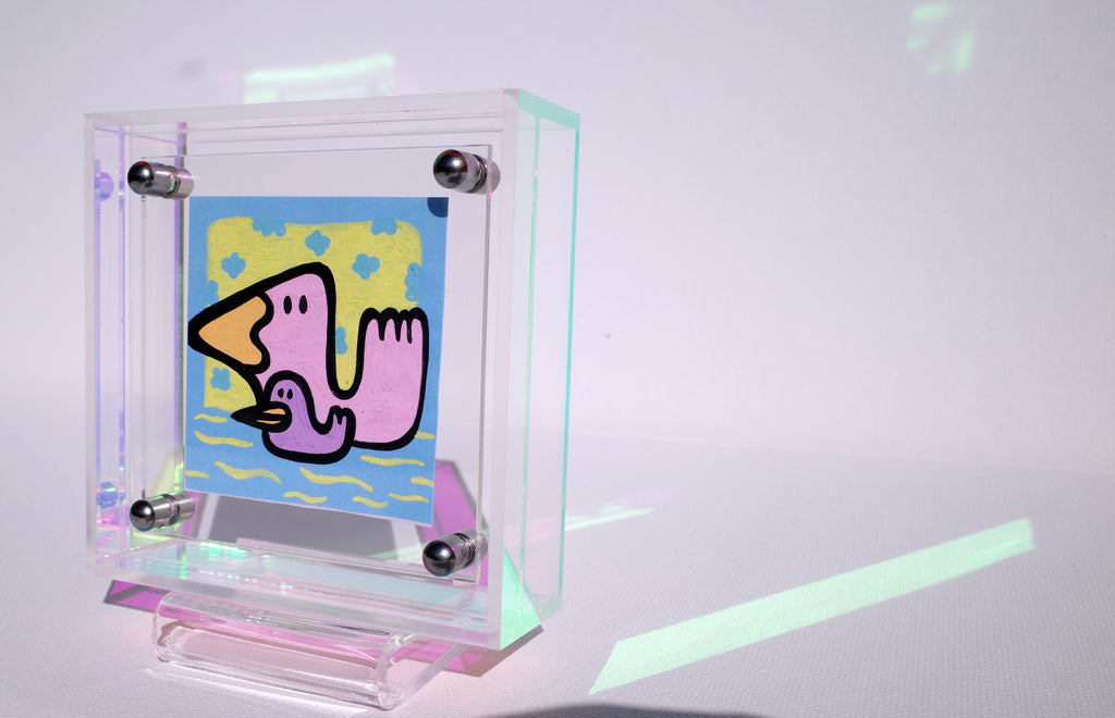 Swimming Lesson - Framed Post-it Note