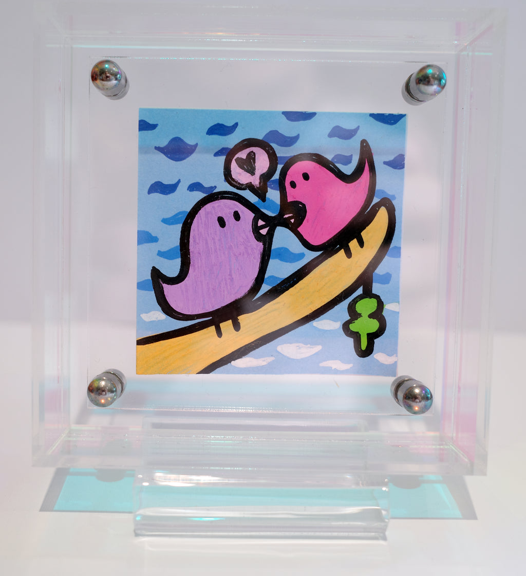 Love Birds - Framed Post-it Note