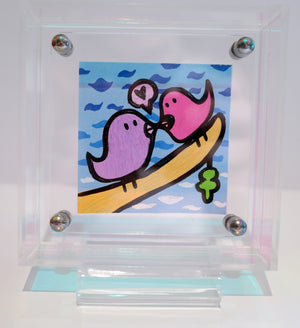 Love Birds - Framed Post-it Note