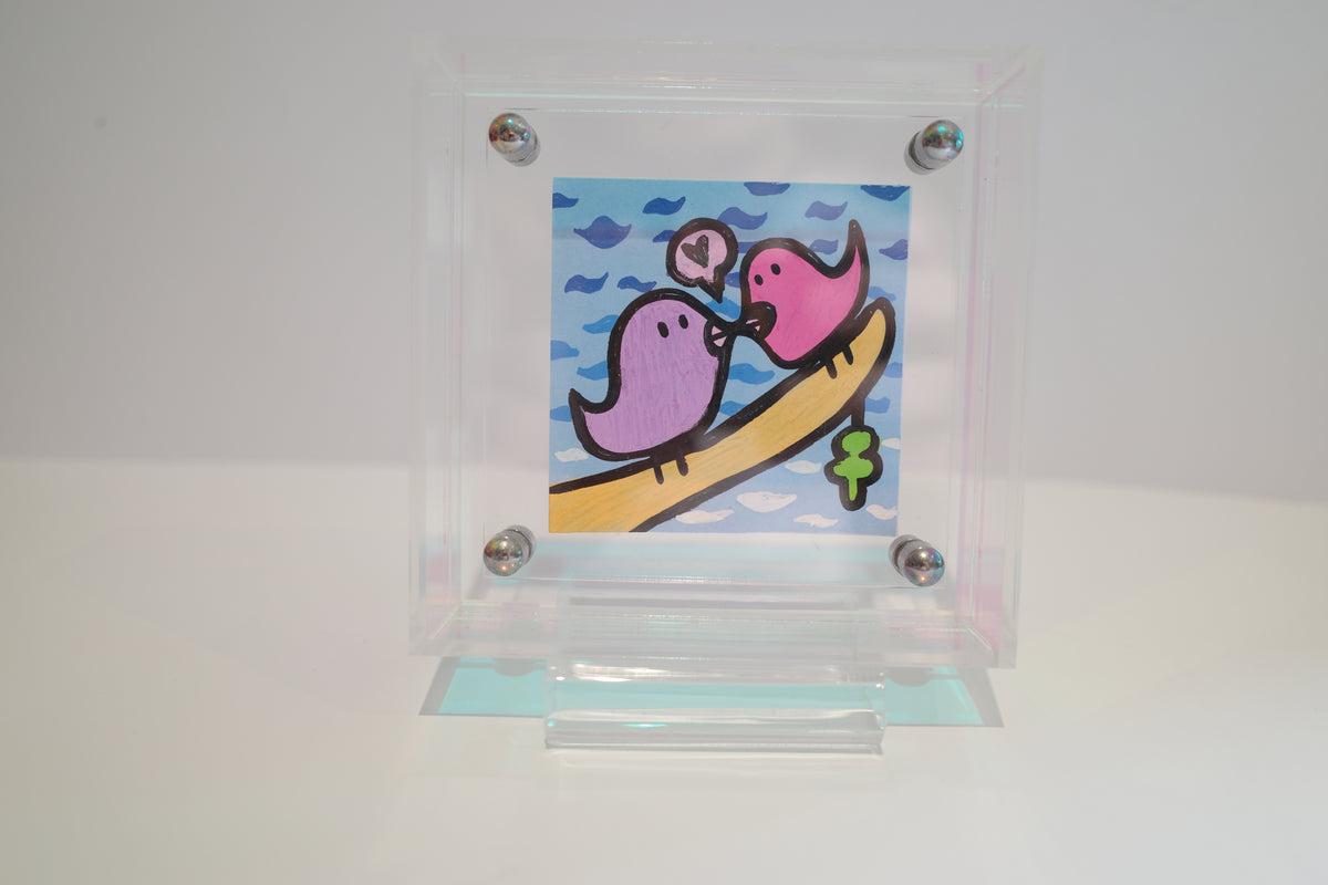 Love Birds - Framed Post-it Note