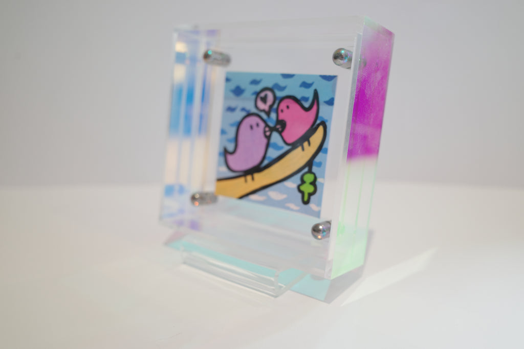Love Birds - Framed Post-it Note