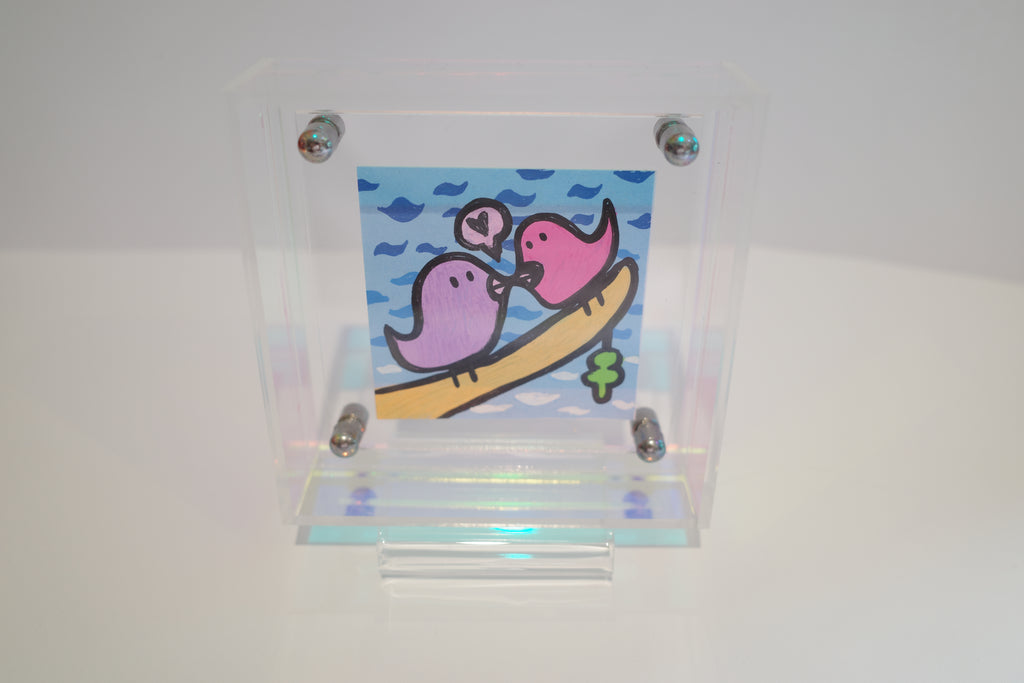 Love Birds - Framed Post-it Note