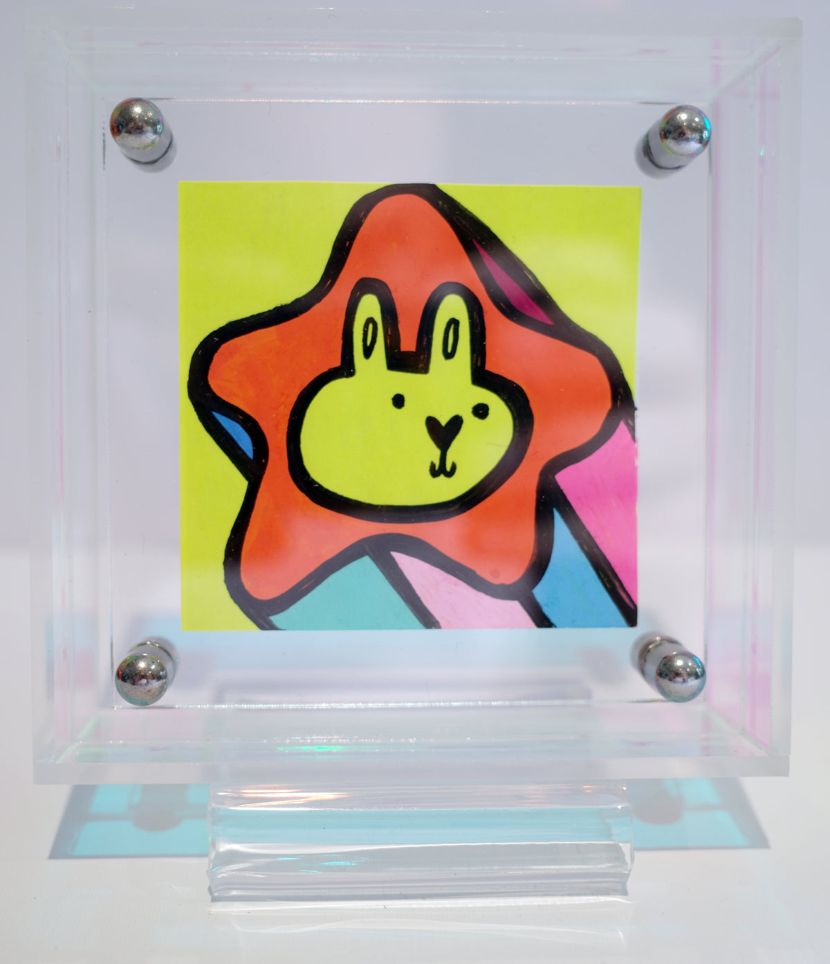 Shooting Star Lion - Framed Post-it Note