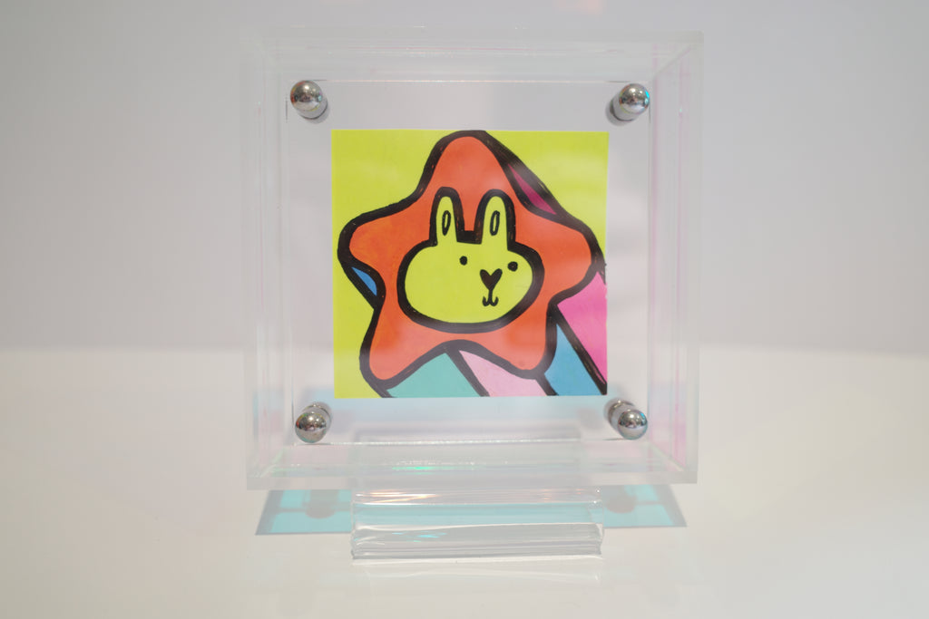Shooting Star Lion - Framed Post-it Note