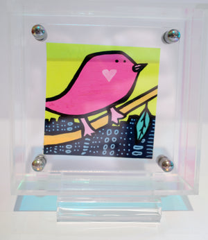City Bird - Framed Post-it Note