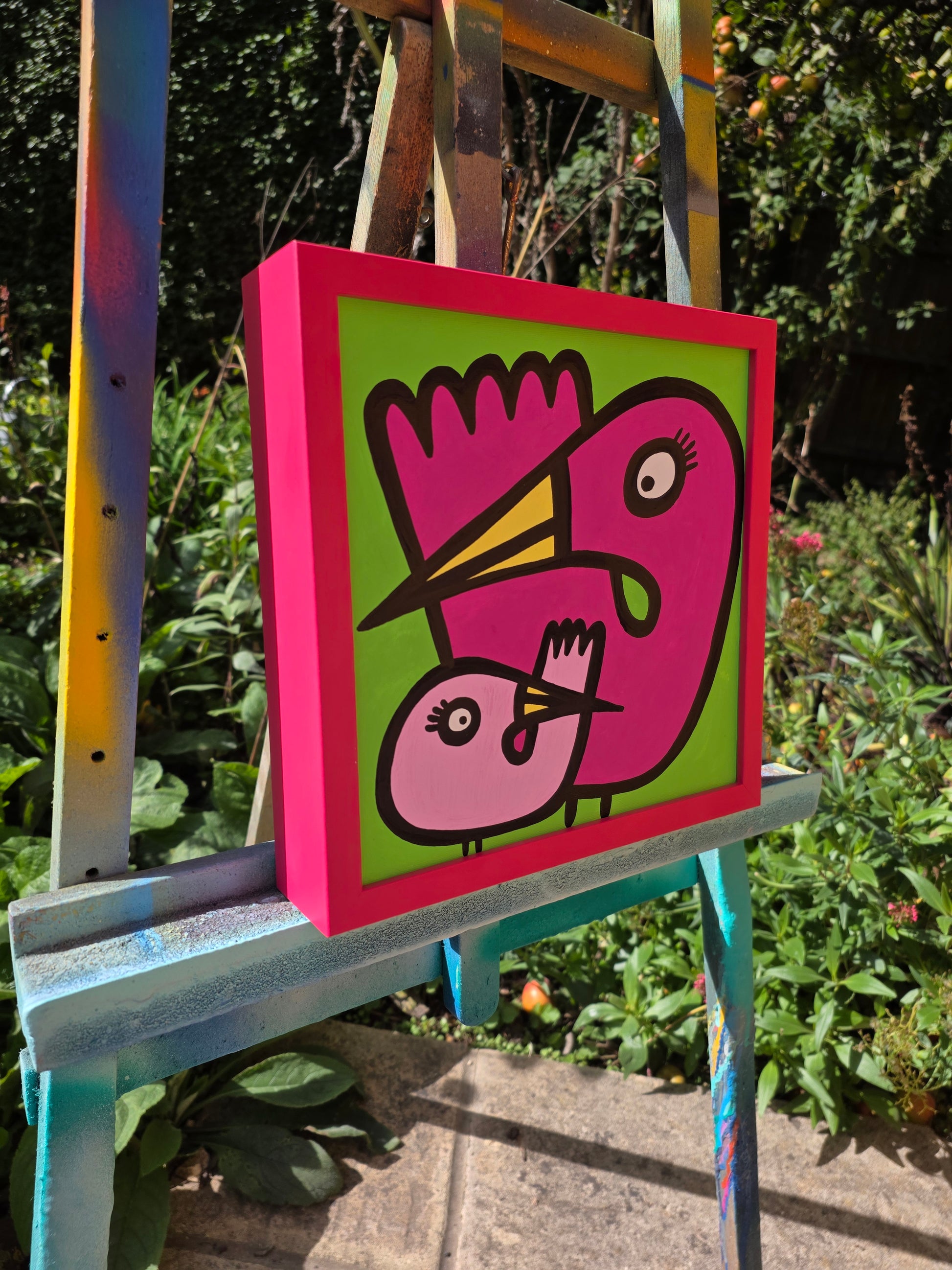 Parents - Flamingos - Original Painting